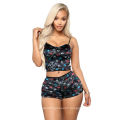 2021 Breathable sexy two piece shorts plus size pyjamas girls'  Women's velvet lingerie sleepwear set ladies 4x